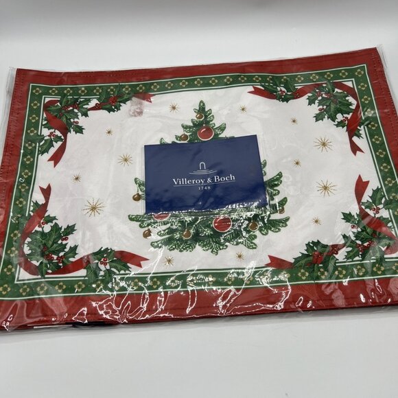 Villeroy Boch Placemats Christmas Tree Toy Delight Set of 4 - Picture 1 of 5